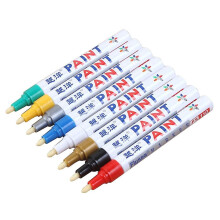 (gold) 12 Colors Paint Marker Pens Environmental Protection Permanent Waterproof Quick-dry Oil Pen Universal Tire Car Graffiti Pen