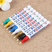 (coffee) 12 Colors Paint Marker Pens Environmental Protection Permanent Waterproof Quick-dry Oil Pen Universal Tire Car Graffiti Pen