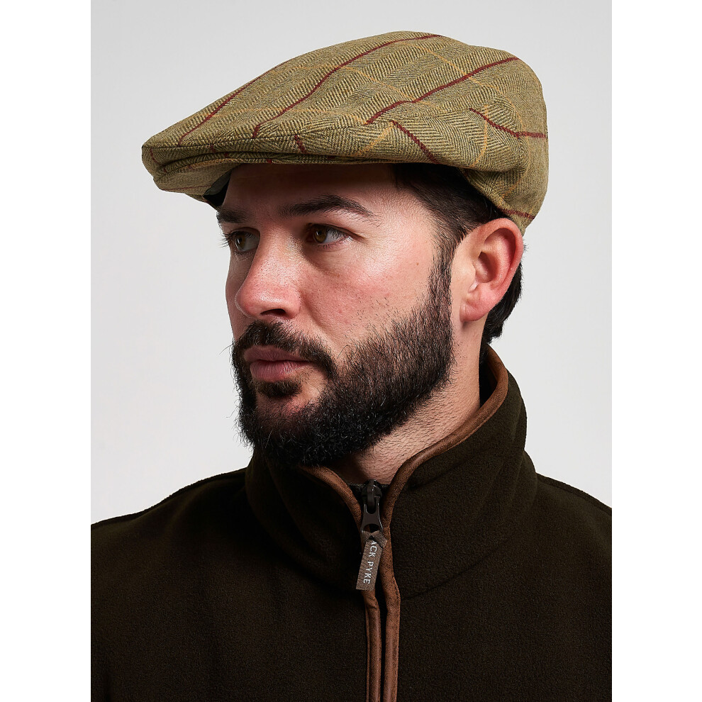 Jack Pyke Wool Blend Flat Cap Tweed 57Cm