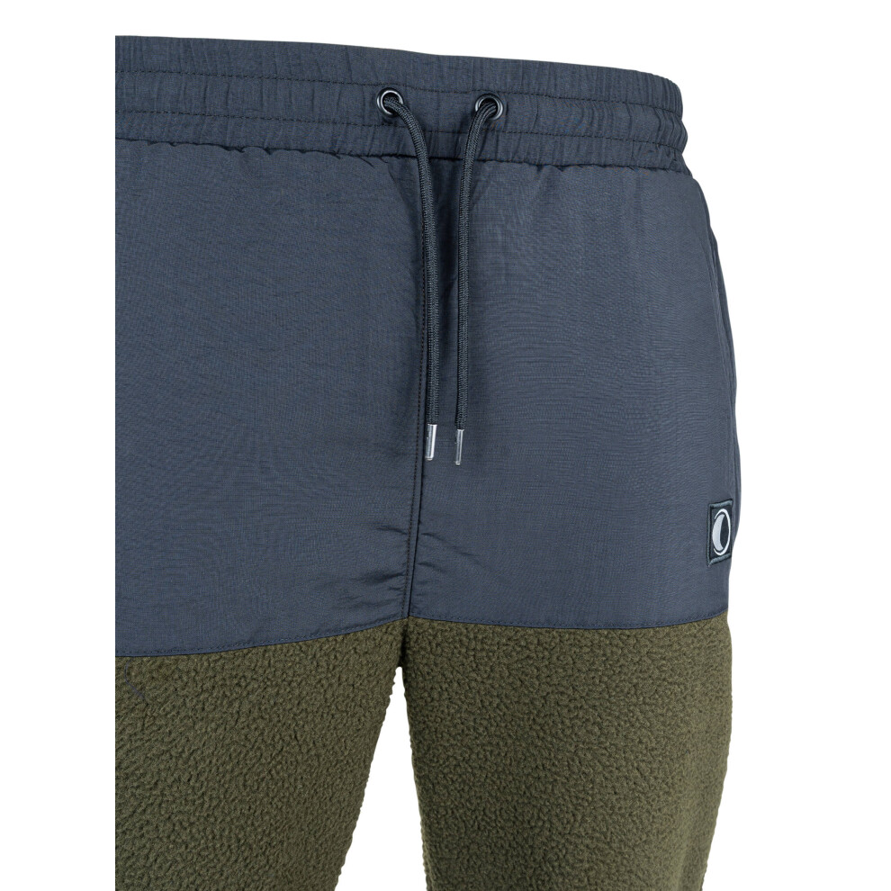 Speero Mens Sherpa Fleece Joggers Green X-Large