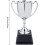Trophy Cup Plastic Silver 7.4 Inch Round Base 2