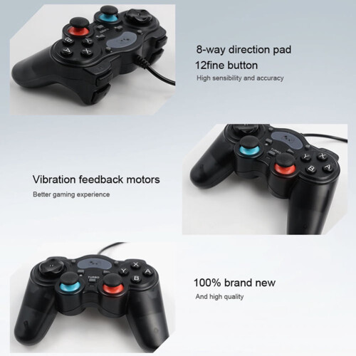 Jixopn wired game controller for PS3 PS4 Switch PC 7-in-1 2