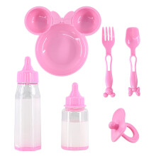 BiBi Doll Baby Doll Feeding Set 6 Pc Magic Milk Bottles Dummy Spoon Accessories