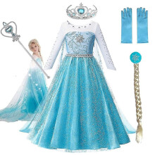 (3T) Elsa Dresses compatible with Girls Cosplay Costumes Whbyv