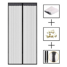 (90cm * 210cm, Black Storage Belt) Instants Magnetic Screen Door Net Reincompatible withced Magnetic Screen Door Net compatible with Bedroom