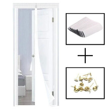 (80cm * 210cm, White) Instants Magnetic Screen Door Net Reincompatible withced Magnetic Screen Door Net compatible with Bedroom