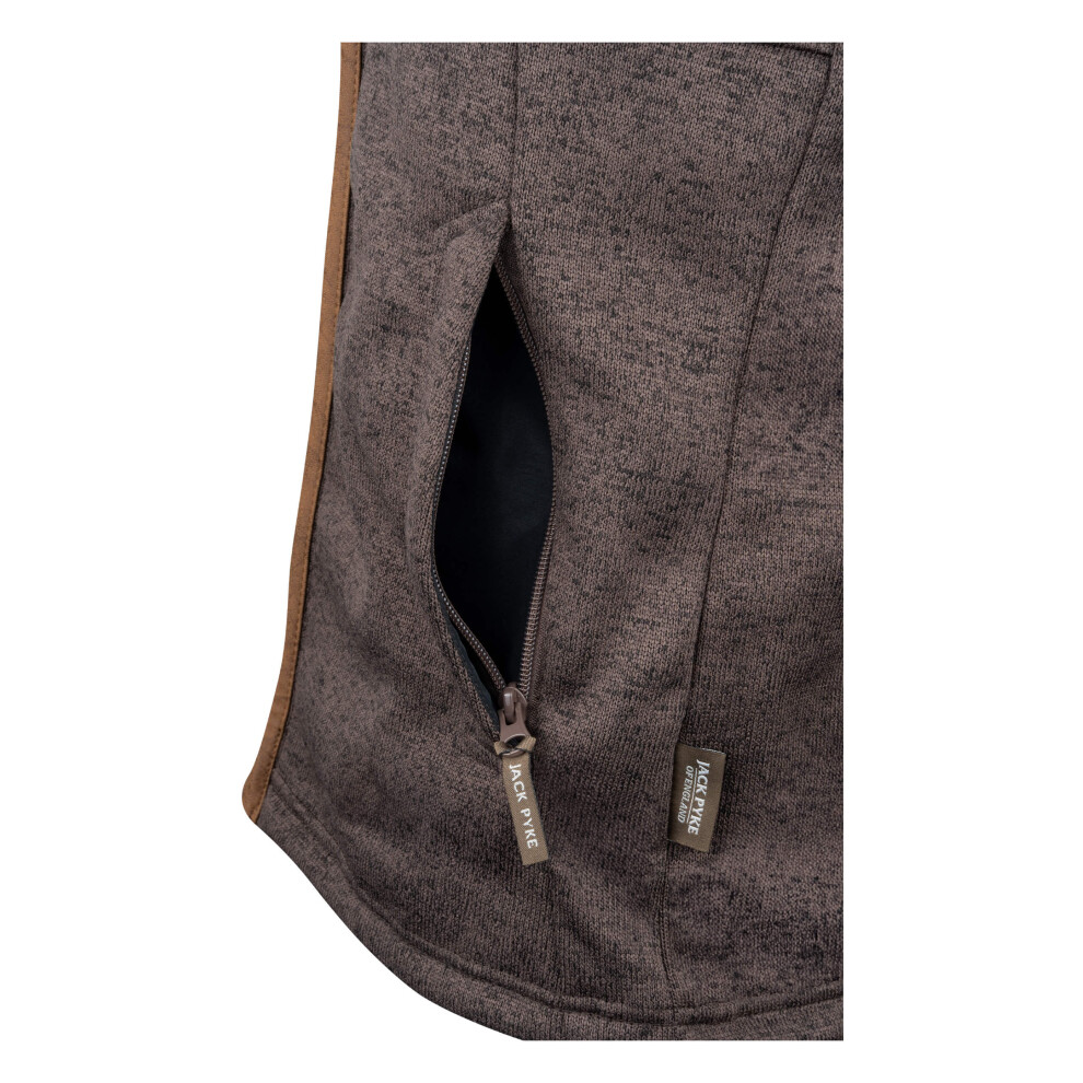 Jack Pyke Melange Fleece Gilet Brown Medium