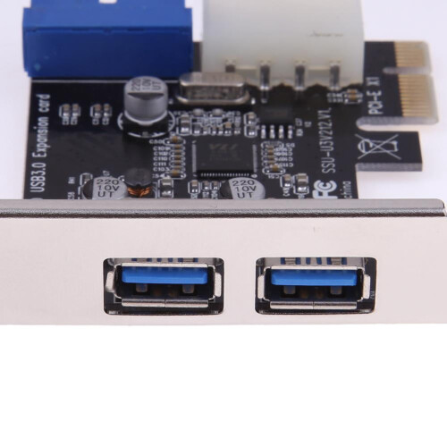USB 3.0 PCIe扩展卡 外置2口 内置19针 2