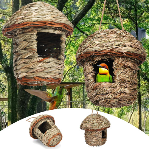 Hummingbird House Hand Woven with Lanyard 1