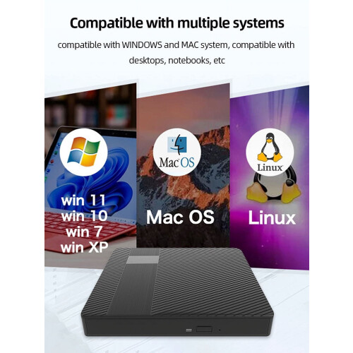 DVD RW CD Writer Drive USB 3.0 and Type-C 1
