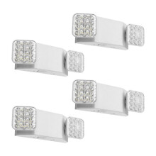 Lámpara de Emergencia LED -Duoku- con Iluminación de Seguridad - Paquete de 4 - Ideal para Salidas de Emergencia y Oficinas
