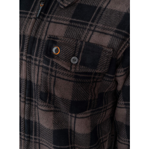 Speero SPEERO Sherpa Fleece Lined Shirt Men Brown Medium