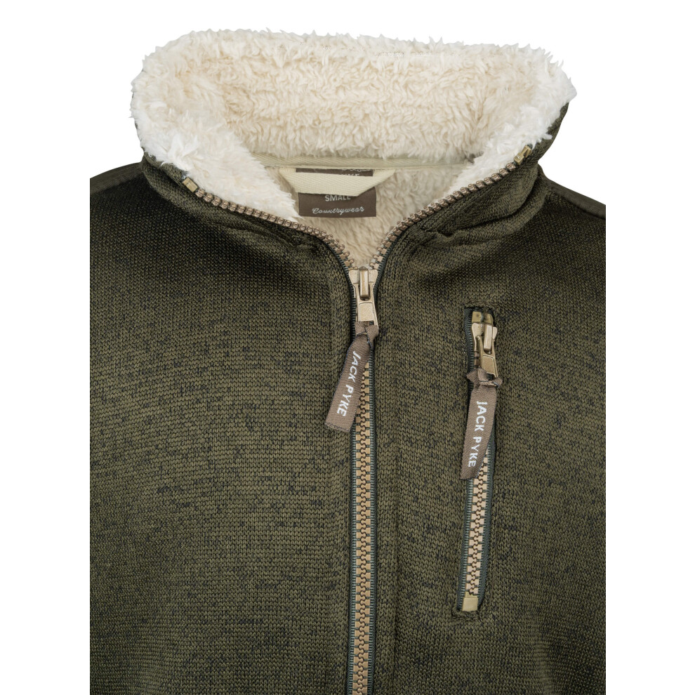Jack Pyke Junior Scandinavian Fleece Jacket Dark Olive Medium