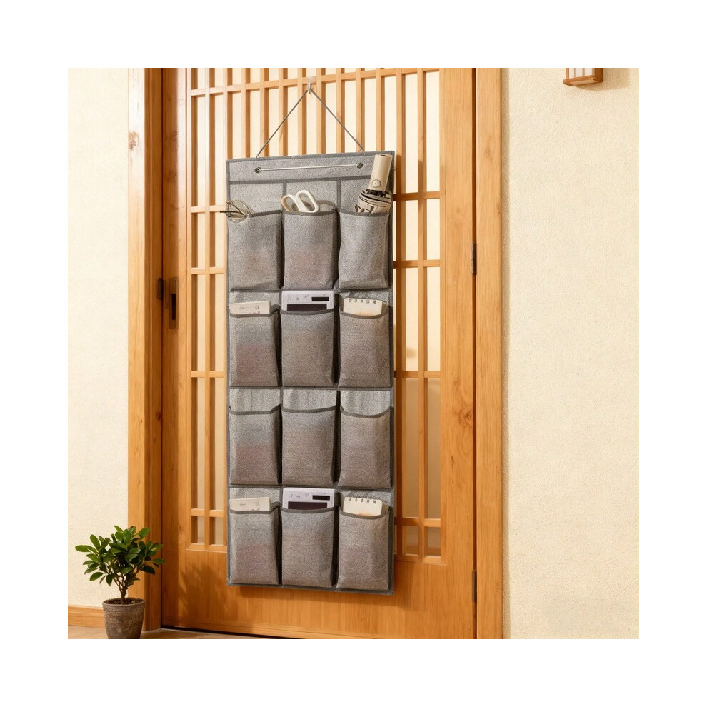 12 Pocket Over Door Shoe Organizer Hanging Storage Rack 8587931340983