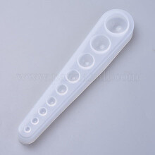 Silicone Epoxy Resin Mold Semi-sphere White 178x35x15mm 1pc