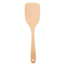 Houten spatel met 3 gaten, keukenspatel, antiaanbakspatel, hoekspatel, schraper, platte schep, beukenhouten spatel