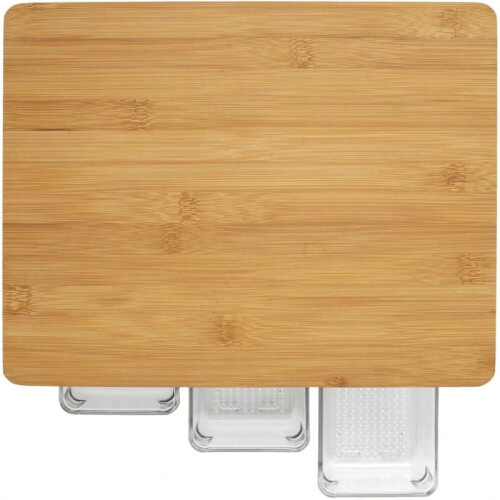 Natural Bamboo Drawer Storage Box Desktop Organizer for Home Use 2