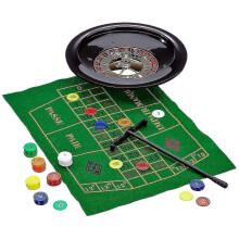 Roulette Set 27cm - Set With Roulette Wheel Felt Rake And Balls - Casino Game