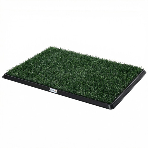 Banheiro grande para cães, verde, com grama artificial, 76 cm 1