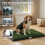 Banheiro grande para cães, verde, com grama artificial, 76 cm 7
