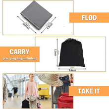 (Black) Airplane Bed Footrest Bed compatible with Kids Hammock Airplane Seat Extender Leg Rest