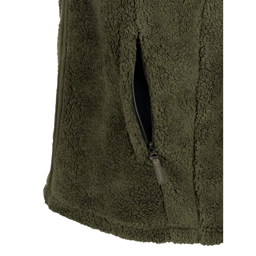 Speero Sherpa Fleece Gilet For Men Dark Olive 3X-Large