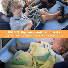 (Gray) Airplane Bed Footrest Bed compatible with Kids Hammock Airplane Seat Extender Leg Rest