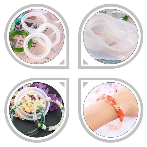Armbandform, runde Harzgussform, 4 Stück 1