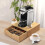 Natural Bamboo Drawer Storage Box Desktop Organizer for Home Use 2