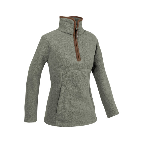 JACK PYKE JACK PYKE Ladies Half Zip Sherpa Fleece Pullover Sage Medium