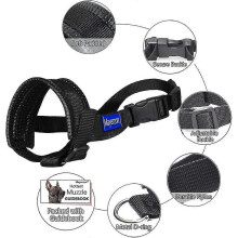 (L, Blue) Nylon Soft Dog Muzzle, Anti-bit, Anti-bark, Anti-chew, Adjustable Ring (xl, Black)