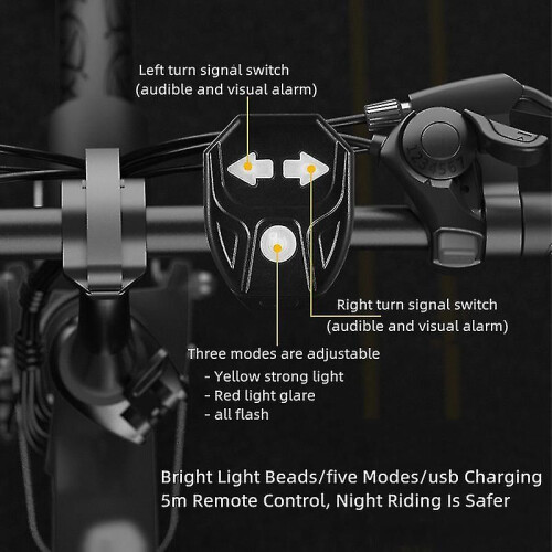 Bicycle Turn Signals Front And Rear , Turn Light With Wireless Remote 2