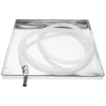 AC External Unit Drip Tray with Water Outlet Pipe, Leak Proof Air Conditioner Drip Pan compatible with Efficient Condensate Drainage