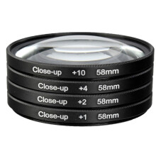 (72mm) 4pcs Macro Close Up Lens Filter Kit +1 +2 +4 +10 49/52/55/58/62/67/72/77/82mm