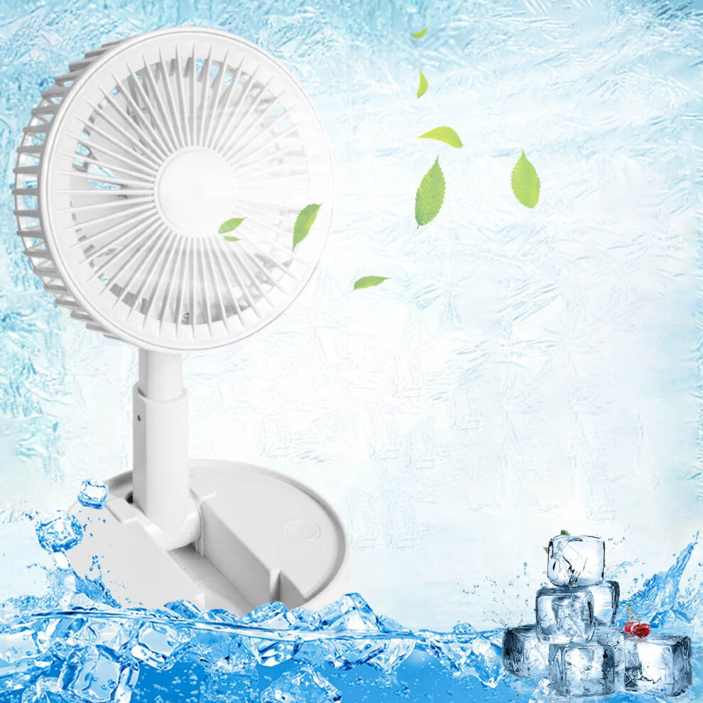 Portable Foldable Standing Fan Usb Rechargeable 3 Height 9336866848939