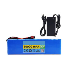 48v lithium ion battery 60000mah 13s3p 18650 lithium ion battery pack compatible with 54.6v electric bike e-bike