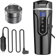 Car Kettle, 12v/24v Car Electric Kettle Heated Water Cup Compitiabe With Car/truck/travel, Portable Car Electric Kettle With Lcd Display Made Of 304 S