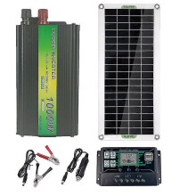 Solar Panel 1000w220v Inverter Set Household Electric 12v To 220v Outdoor Bbq Power Supply Charging Set (single220winverter)