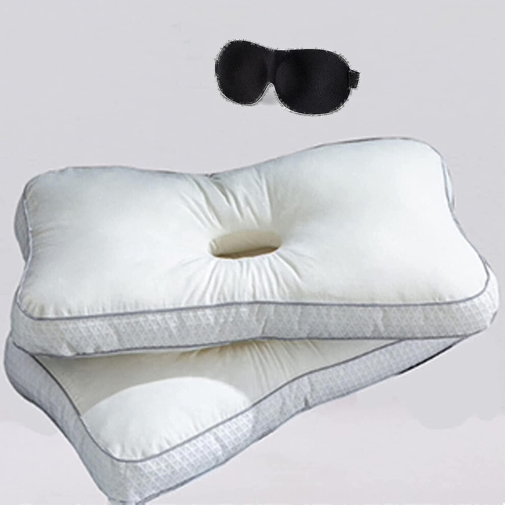 Ear Pillow compatible with Side Sleepers - Ear Pressure Relief - Cnh Pain - Ear Protection - Piercing Pillow 15.7x27.5in