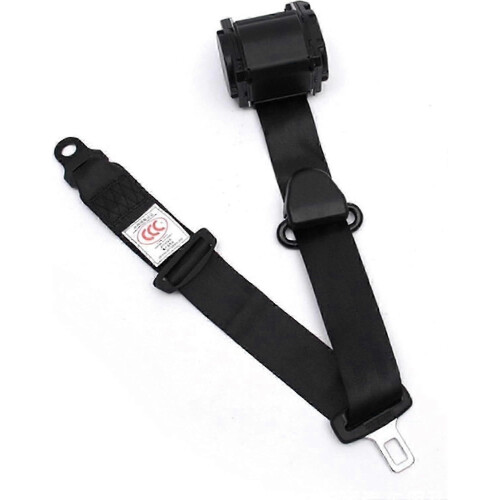 2 Set Universal 3pt Adjustable Retractable Lap Suitable compatible with Modification Belts Kit (Black) 1