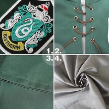 (XL, green) Magic Academy Quidditch Robe Costume Cloak Dress Cloak Magic Robe