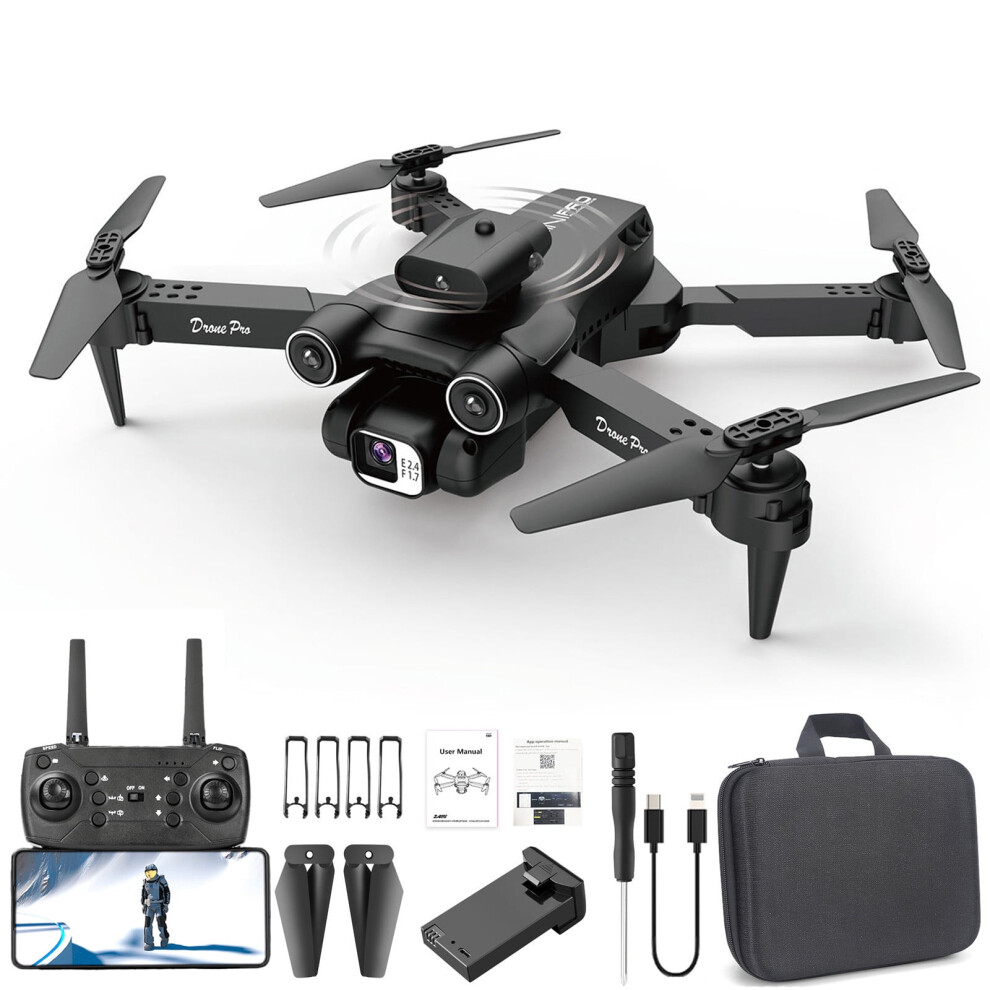 Wjsxc Wifi Fpv Drone With Dual 1080P Camera Black 9336866852813
