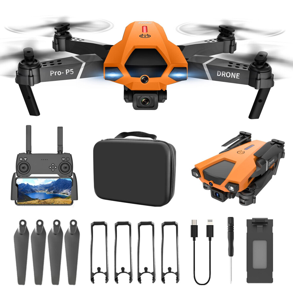 Wjsxc Drone Dual 1080P Hd Camera Orange 9336866852974