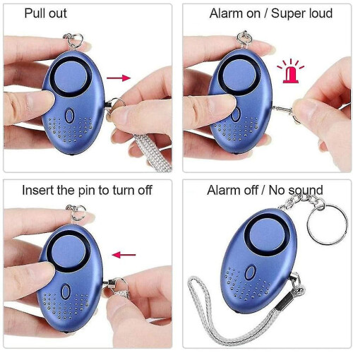 5 Pack 140db Personal Security Alarm Keychain With Led Light,personal Alarm 2