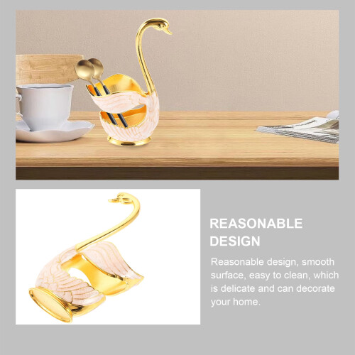 Soporte para cuchara de postre con forma de cisne (1 pieza) 1