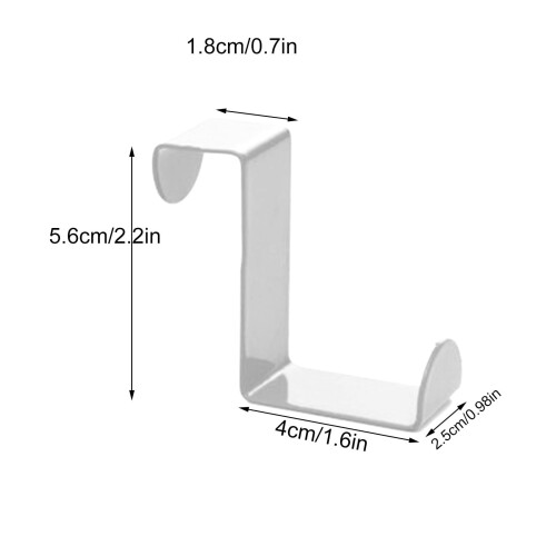 WJSXC Z-type stainless steel door hook 1 pack 2