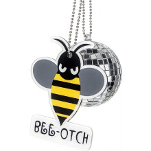 Fashion Bumblebee Car Pendant Ornament, Hanging Gift compatible with Rear View Mirror, Auto Interior Dangle