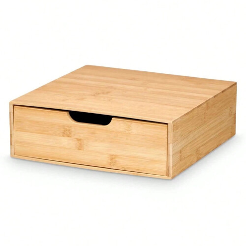 Natural Bamboo Drawer Storage Box Desktop Organizer for Home Use 1