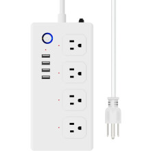 Smart Power Strip with 4 Individually Controlled Outlets