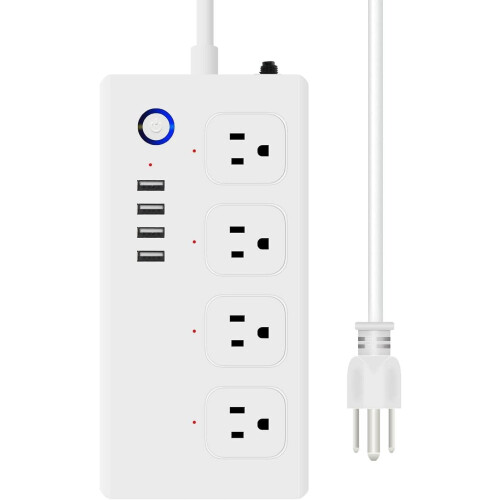 Smart Power Strip with 4 Individually Controlled Outlets